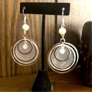 Silver tone Dangle Earrings